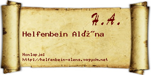 Helfenbein Aléna névjegykártya